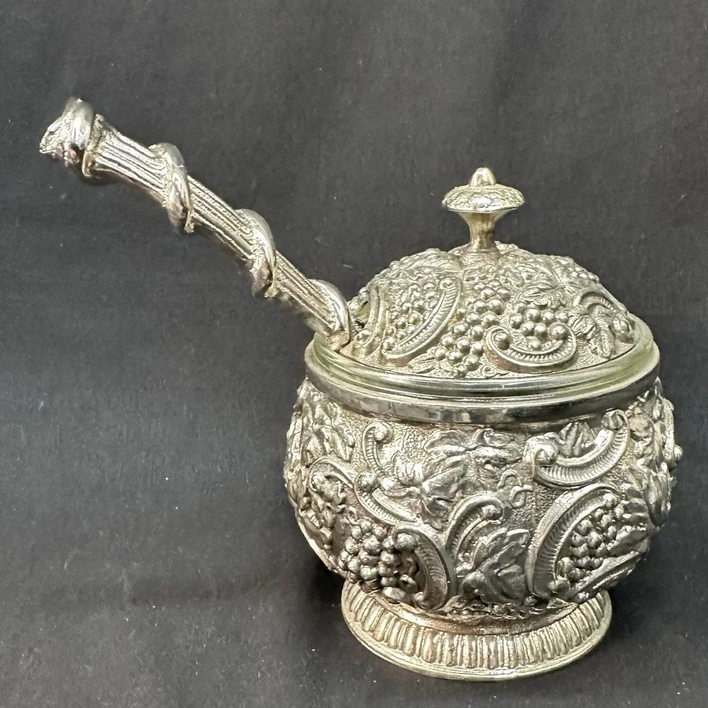 Raimond Silver Plated Mustard Pot /Jam Jar Made In Japan, Vintage